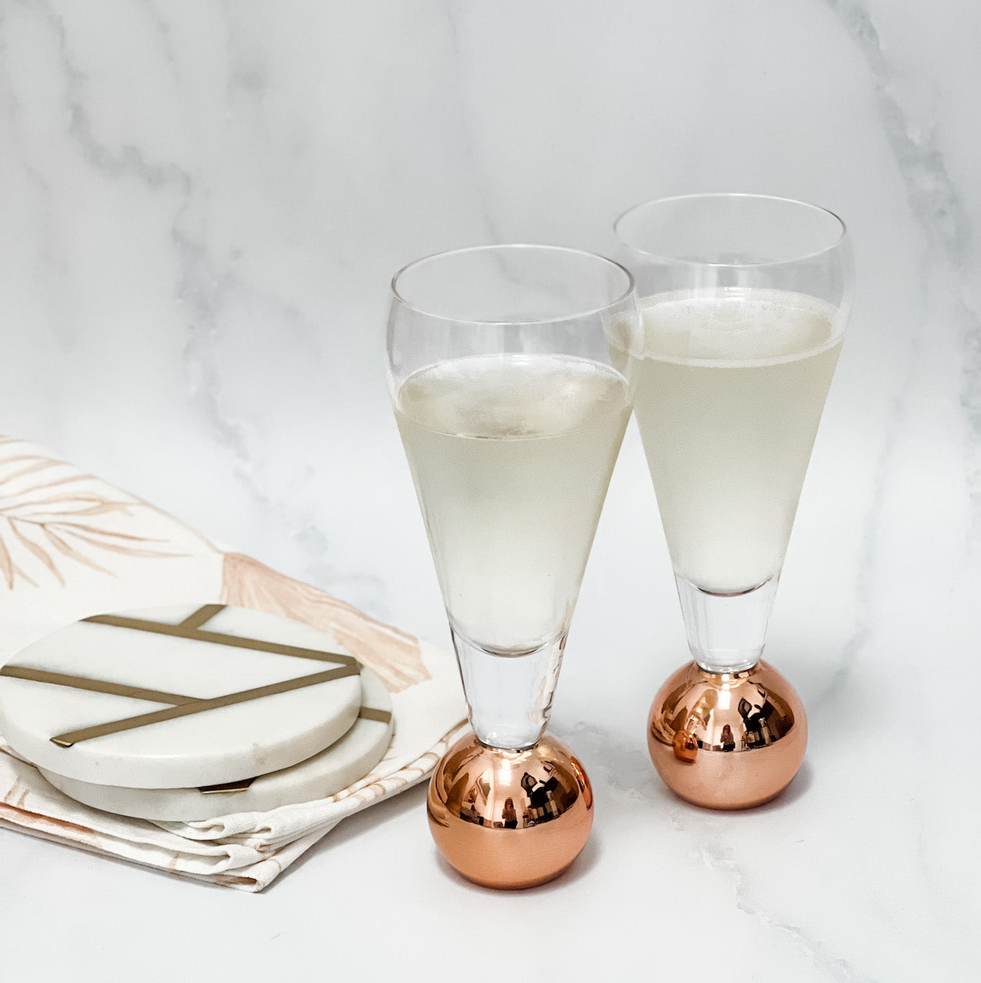 STEMLESS CHAMPAGNE GLASSES (BOXED PAIR)