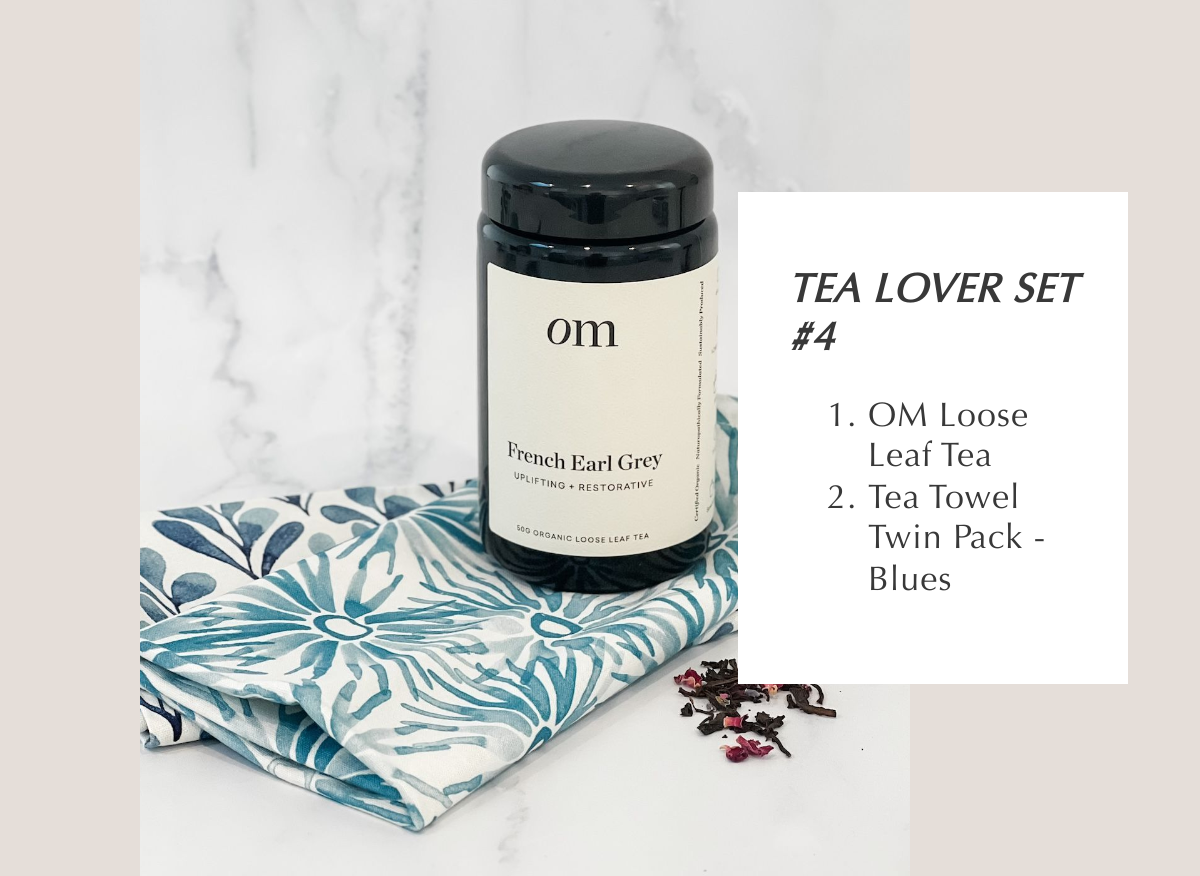 Organic tea and tea towels Restful