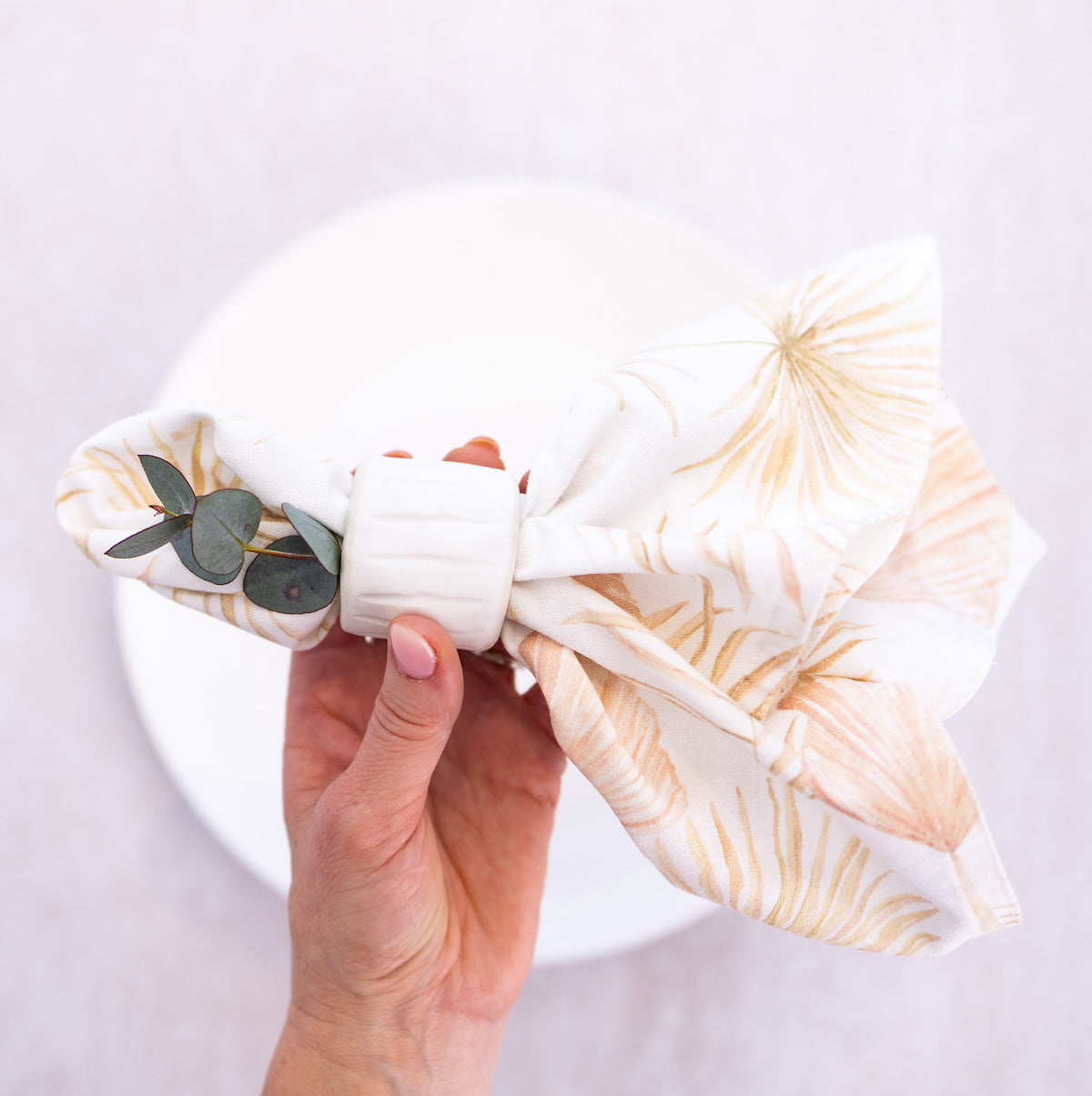 HANDMADE CERAMIC NAPKIN RINGS (SET OF 4) Ink Spiller Home