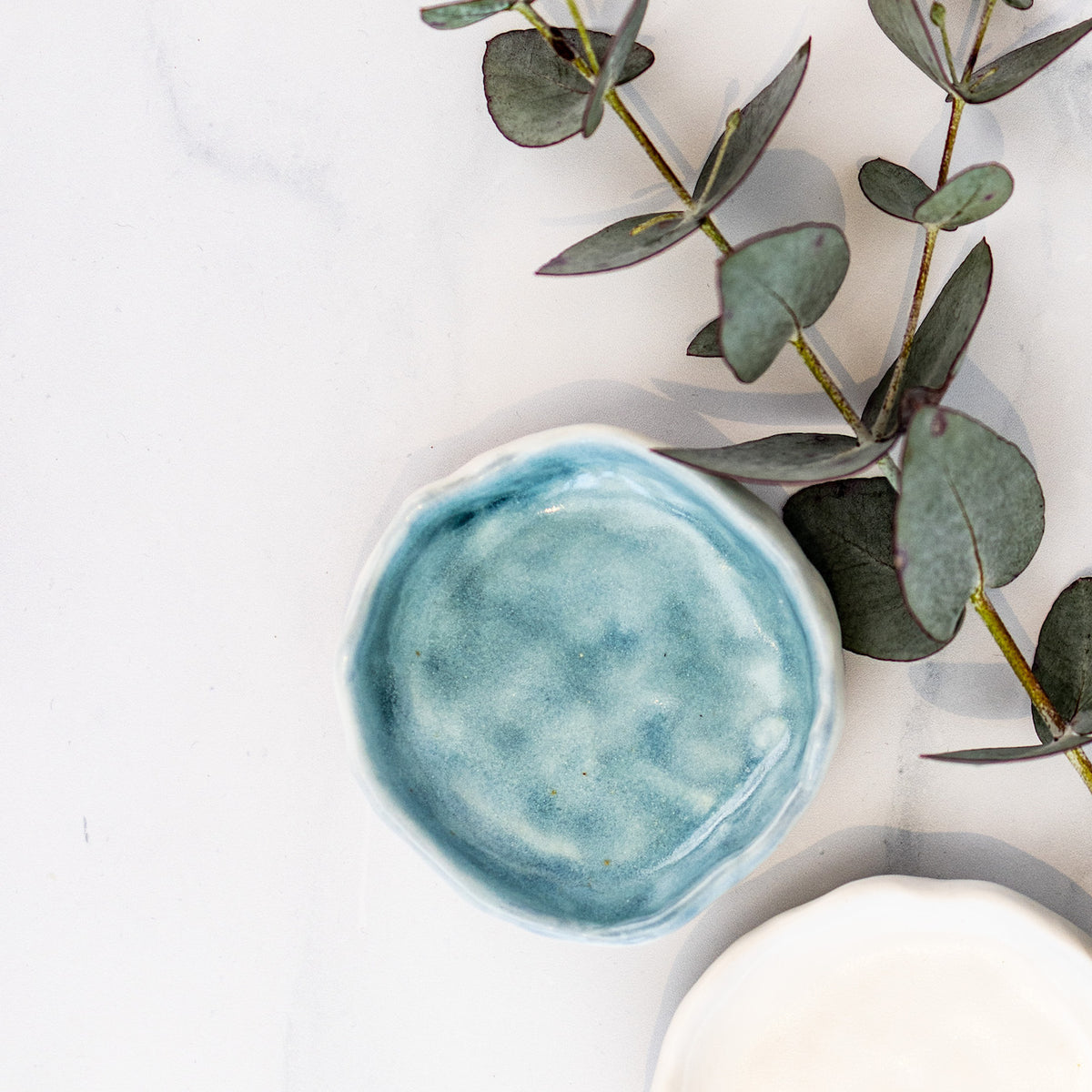 CERAMIC PETITE DISH [WHITE or DUCK EGG BLUE]