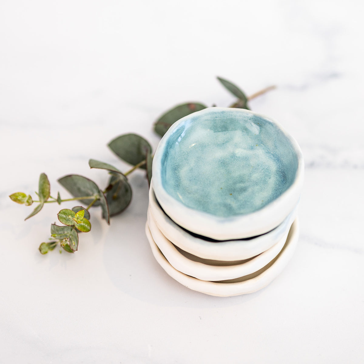CERAMIC PETITE DISH [WHITE or DUCK EGG BLUE]
