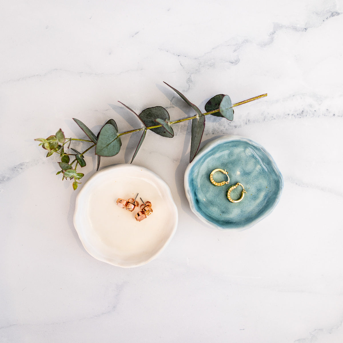 CERAMIC PETITE DISH [WHITE or DUCK EGG BLUE]