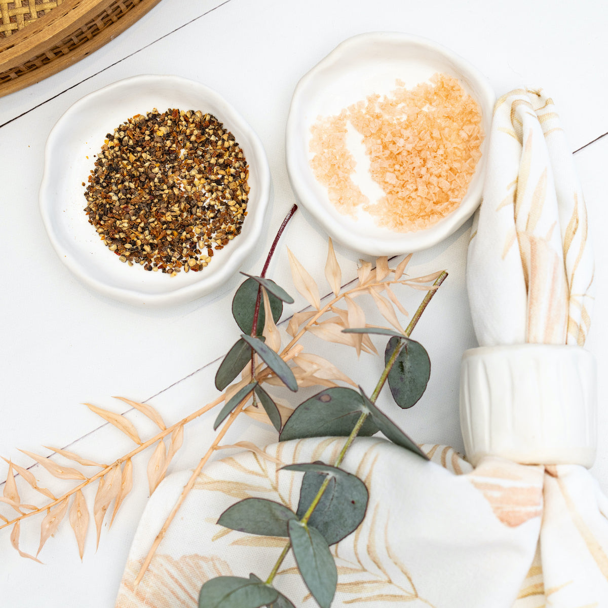 CERAMIC PETITE DISH [WHITE or DUCK EGG BLUE]