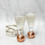 MARBLE AND BRASS ROUND COASTERS (SET OF 4)