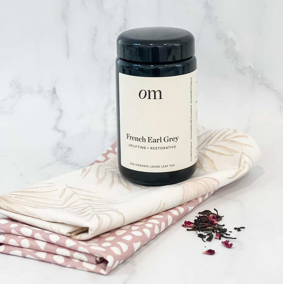 Organic tea and tea towels French Earl Grey