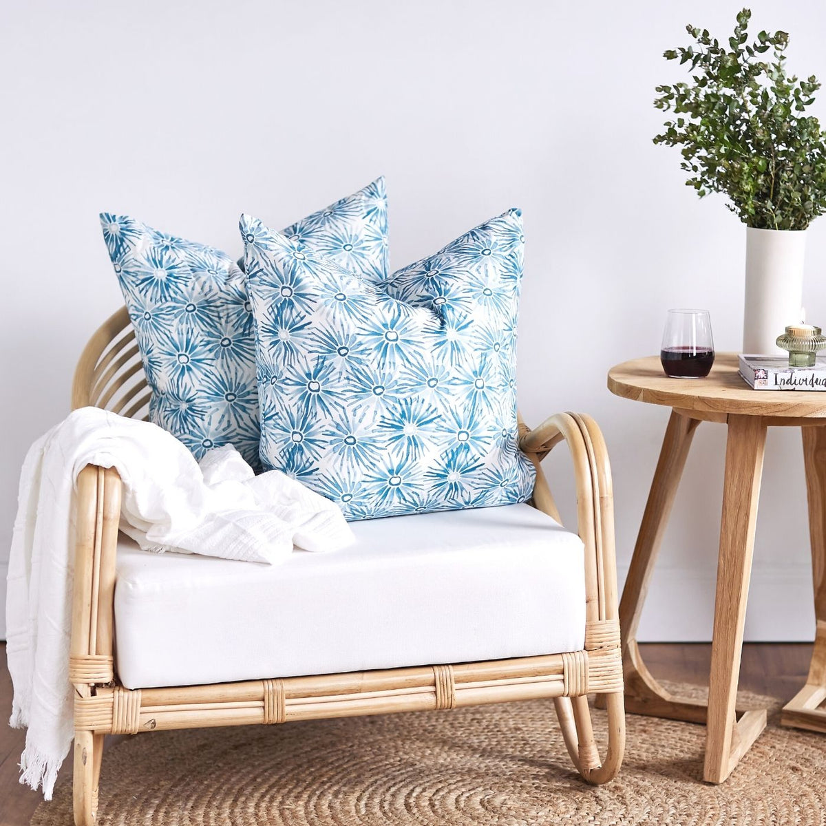 Aster Teal Cushion designer homewares
