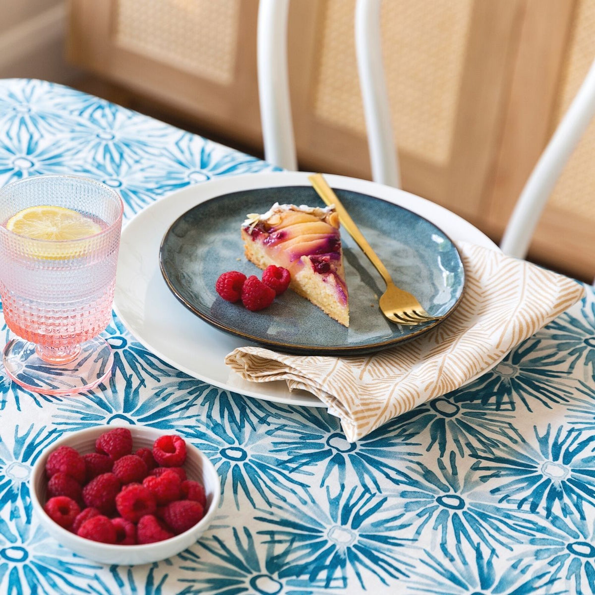 Aster Teal Tablecloth Buy Modern Table Linen Online Australia