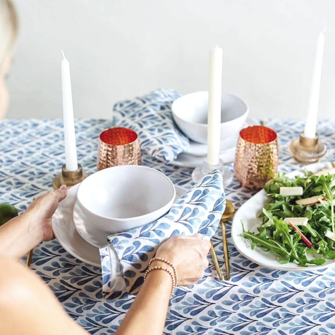 Flora Bluewater Tablecloth Buy Designer Table Linen Online Australia