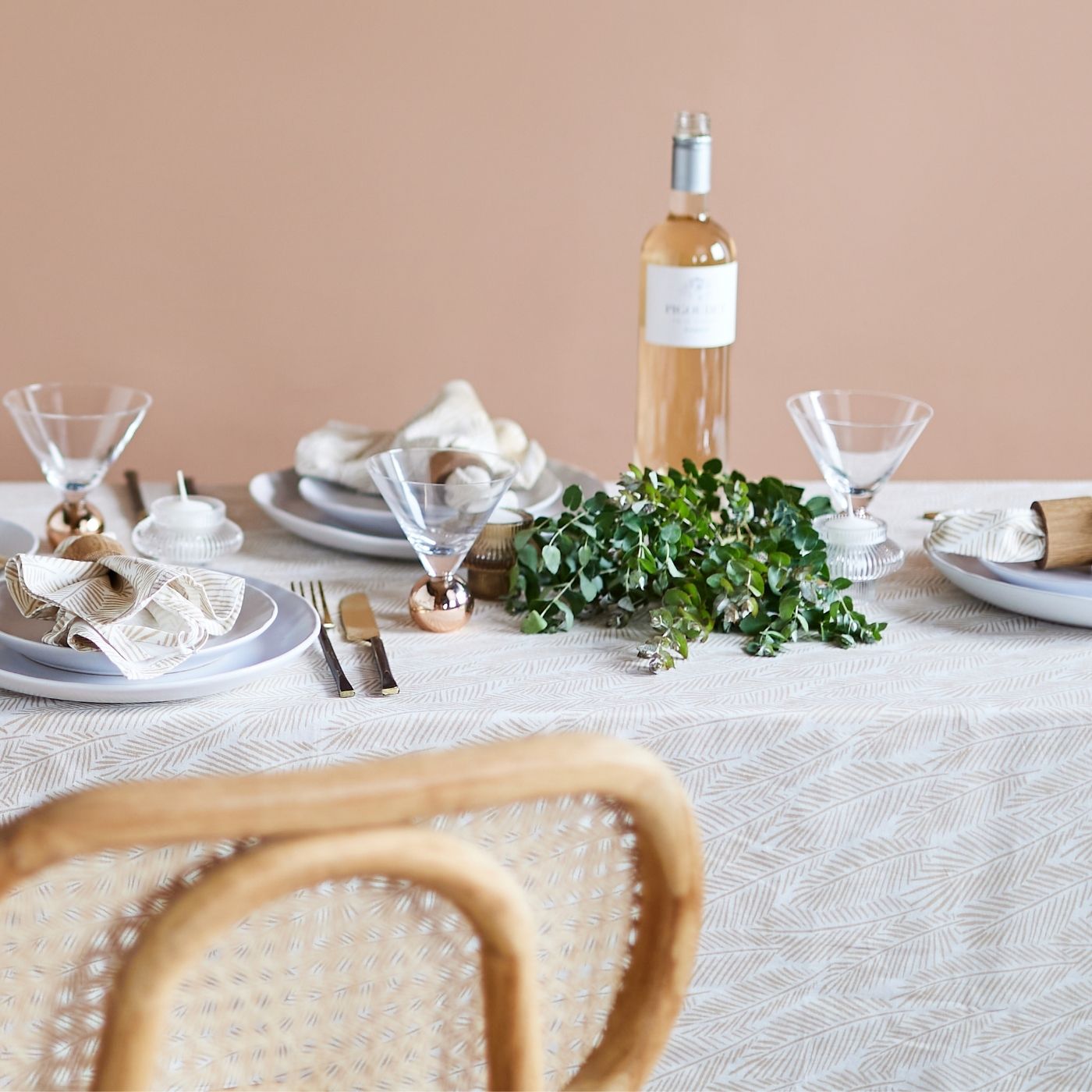 Palm Mustard Tablecloth Shop Cotton Tablecloths Online Australia