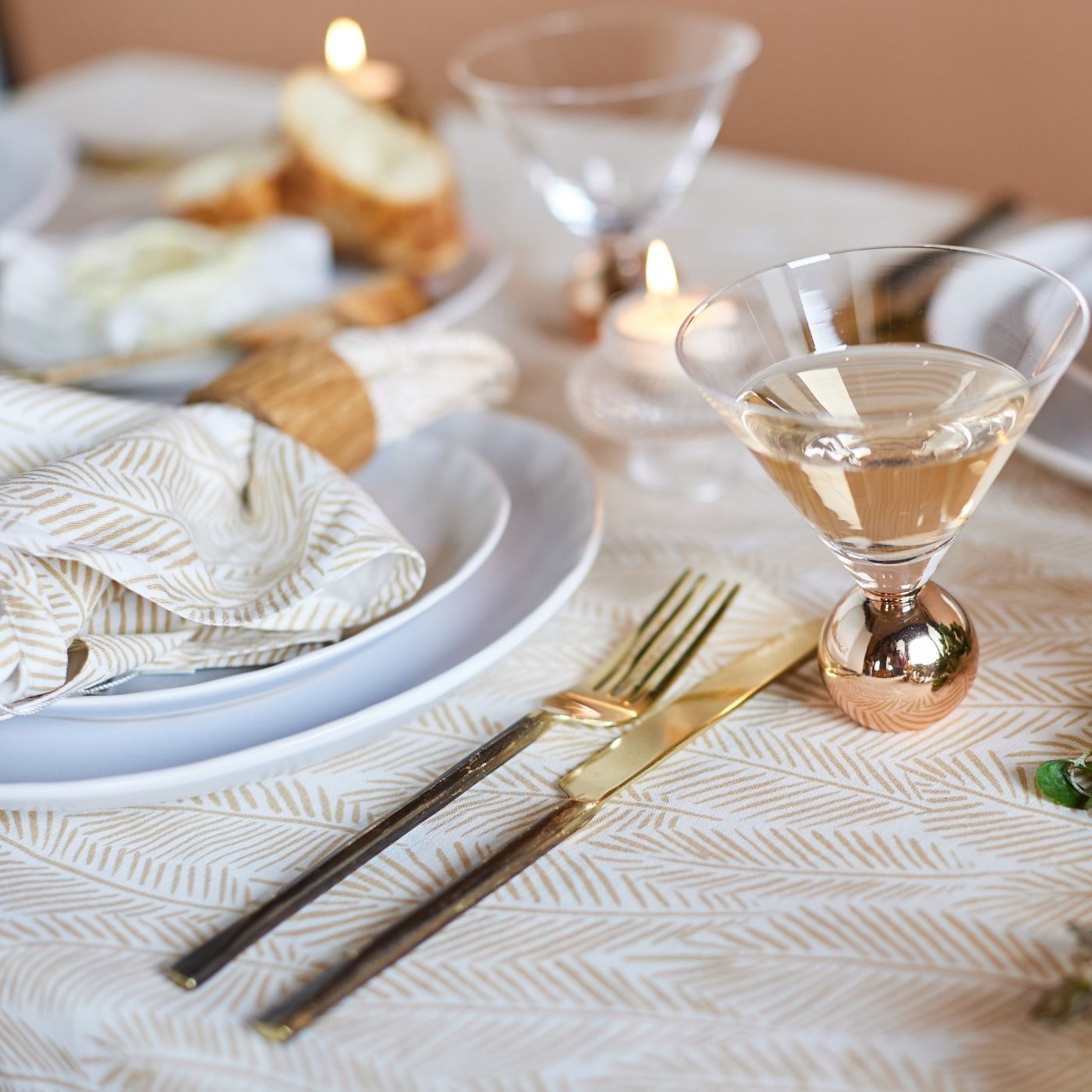 Palm Mustard Tablecloth Shop Cotton Tablecloths Online Australia