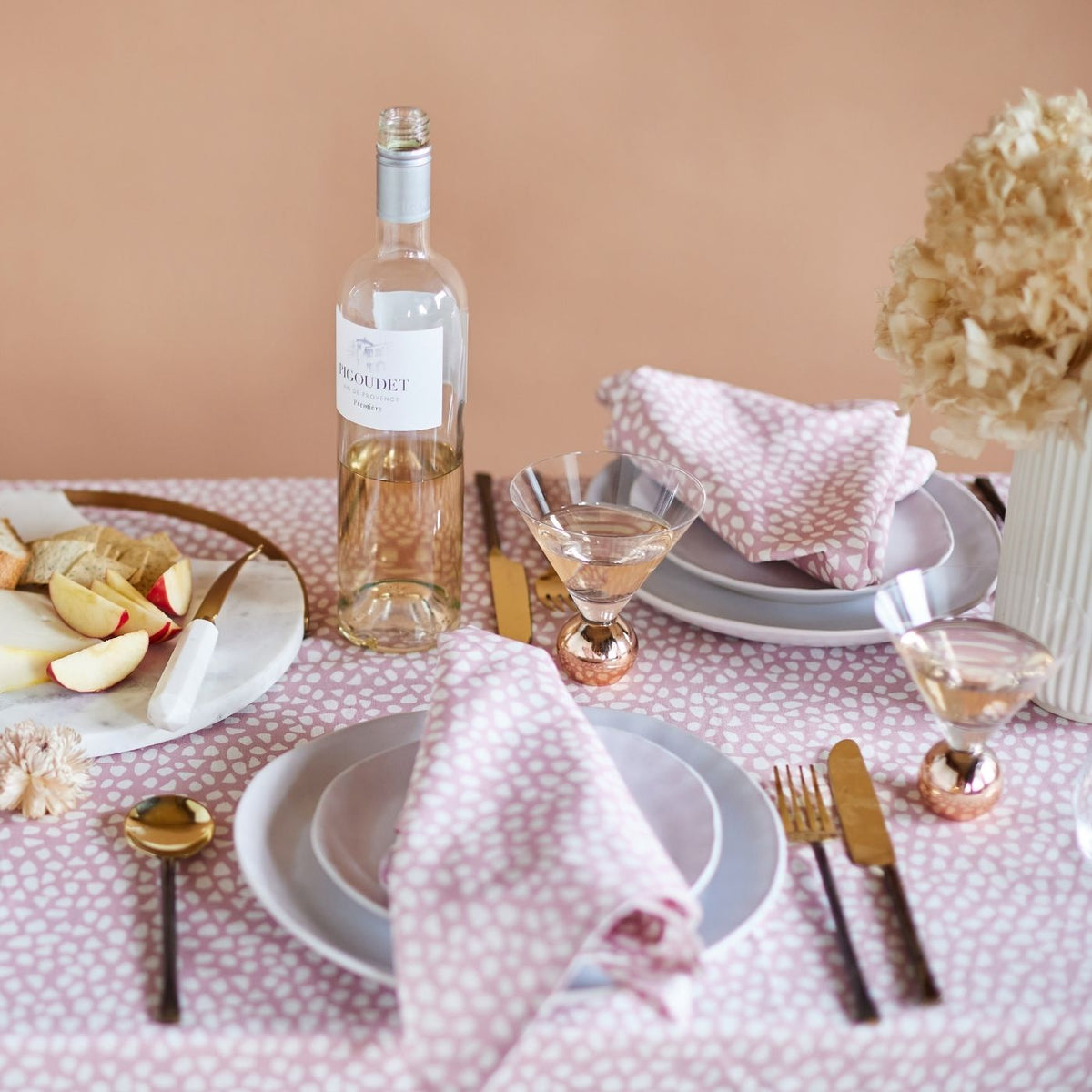 TERRAZZO-BLUSH-Table-Linen_Buy Linen Tablecloths Online Australia