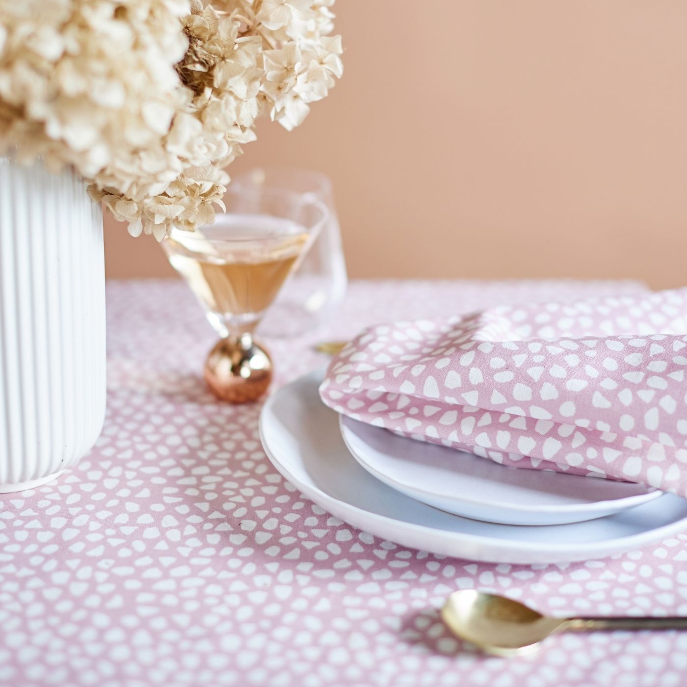 Terrazzo Blush Tablecloth Buy Linen Tablecloths Online Australia